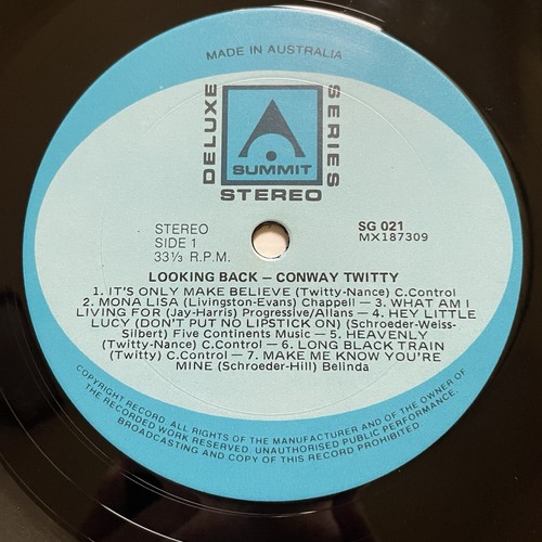 Conway Twitty Looking Back Vinyl Record 12” 33 RPM SG 021 Summit 1970 - Picture 8 of 24