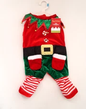 Happy Howlidays Pet Elf Jingle Bells Costume Size S Dog Christmas Apparel