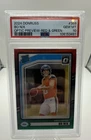 2024 Panini Donruss - Rated Rookie Bo Nix 369 Optic Preview Red & Green PSA 10