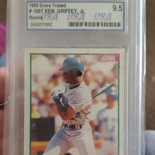 SCORE 1989 Score Traded #100T Ken Griffey Jr. Rookie Mariners Graded 9.5