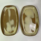 EUC Frankoma Pottery (2) Rectangle Platters Desert Gold 11.5 X 9” (6P)