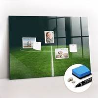 Magnettafel Rahmenlos Mit Magneten Marker Schwamm BüRo FußBallfeld 100X70 Cm
