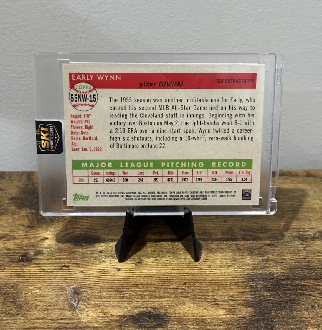 2025 Topps Chrome Platinum 1955 Cards That Never Were Early Wynn 1/1 SUPER! view 2