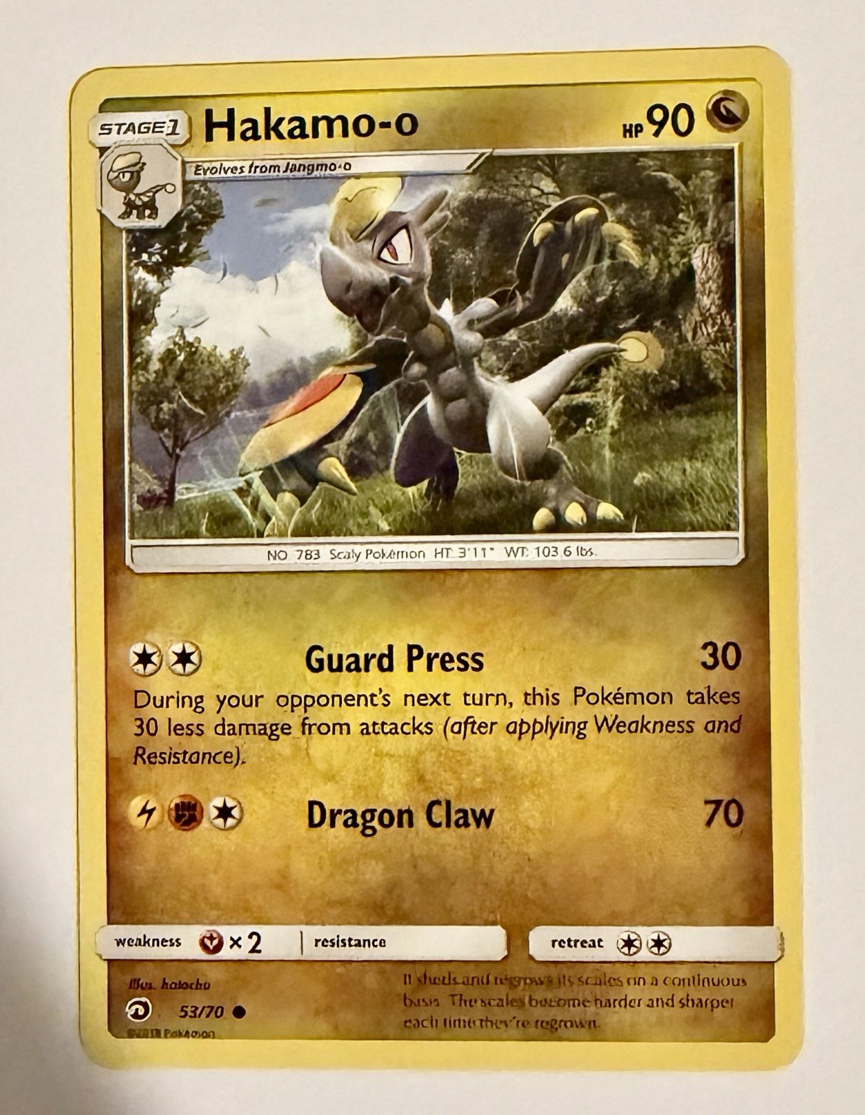 Hakamo-o 53/70 Common Dragon Majesty Pokemon Near Mint