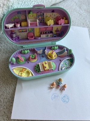 Polly Pocket Babysitting Stamper Set 1992 Stamps Work Great & Original Dolls