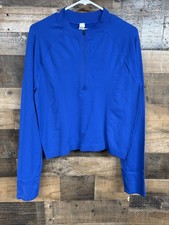 DSG Women's Size 2XL Momentum Seamless 1/4 Zip Long Sleeve Blue NWT SKU 093