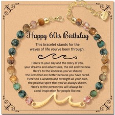 Inspirational Wave Bracelet Gifts for Women - Healing Natural Stone Bracelet ...