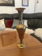 Dekorative Messingvase mit Gravur, Vase aus Messing, dekorativ, graviert