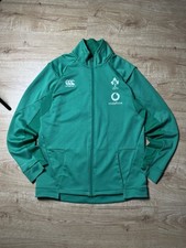 CANTERBURY Men's UK Size Medium Green Ireland Rugby Union Zip Jacket Pre - Loved