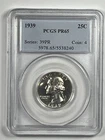 1939 Washington Quarter : PCGS PR65 PROOF