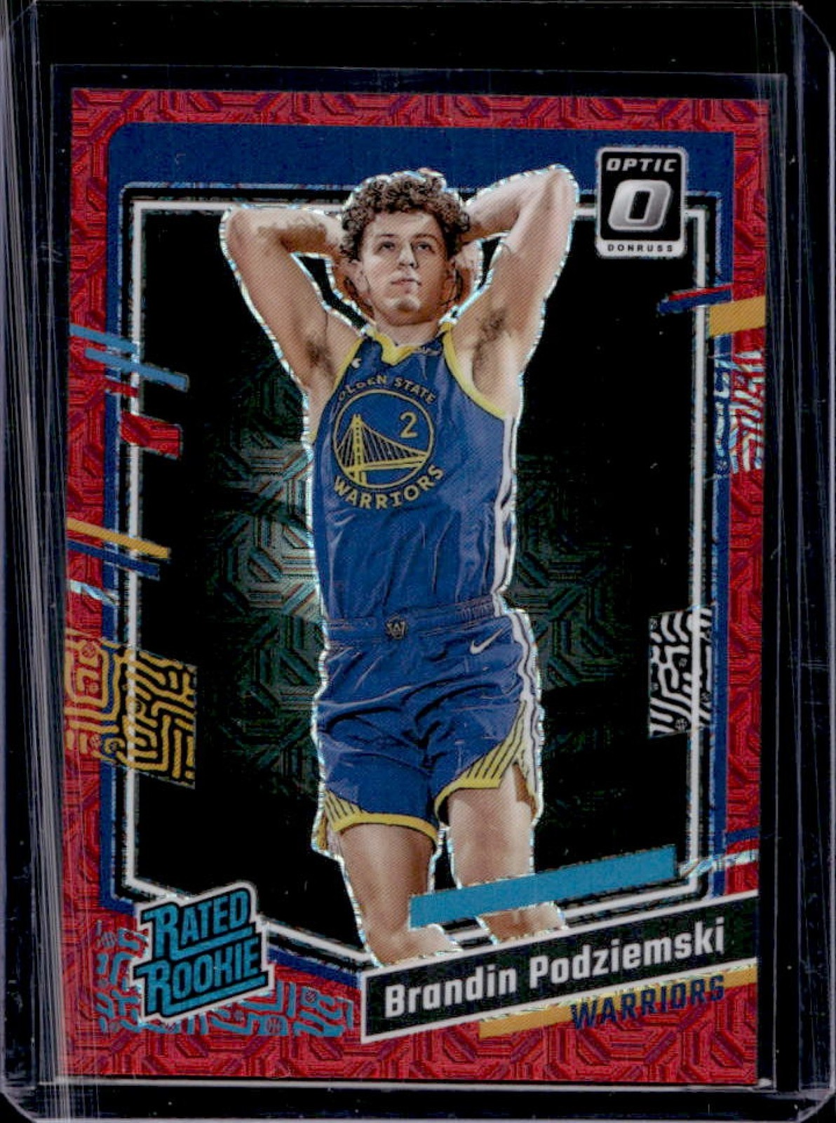 2023-24 Donruss Optic Brandin Podziemski Choice Red Prizm Rated Rookie #/88