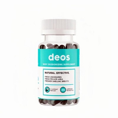 Deos Natural Deodorant Supplement.Fresh Underarms & Private Area, 30 Capsules