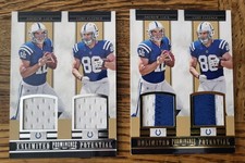 Andrew Luck/Cody Fleener Lot of 2 Panini Prominence Unlimited Potential (Patch) 