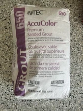 AccuColor Premium Sanded Grout By Tec color: Sterling   local pickup only 