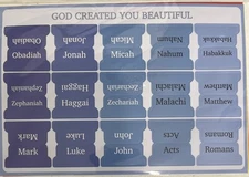 Mr. Pen Bible Tabs 75 Tabs Blue Theme Laminated Bible Tabs Sealed