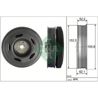 Schaeffler INA 544 0515 10 Riemenscheibe, Kurbelwelle