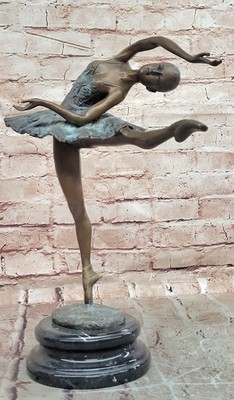 Bronze Ballet Dancer Figurine Signed Milo Art Deco Museum Quality Sculpture