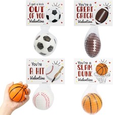 Valentines Day Gifts for Kids - 24 Pack Stress Balls with Valentines Day Cards f