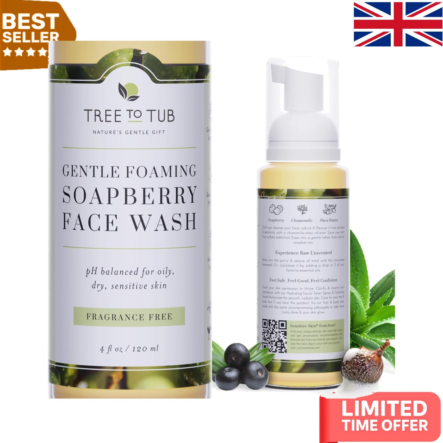 Hypoallergenic Face Cleanser for Sensitive Skin - Organic Ingredients Inside