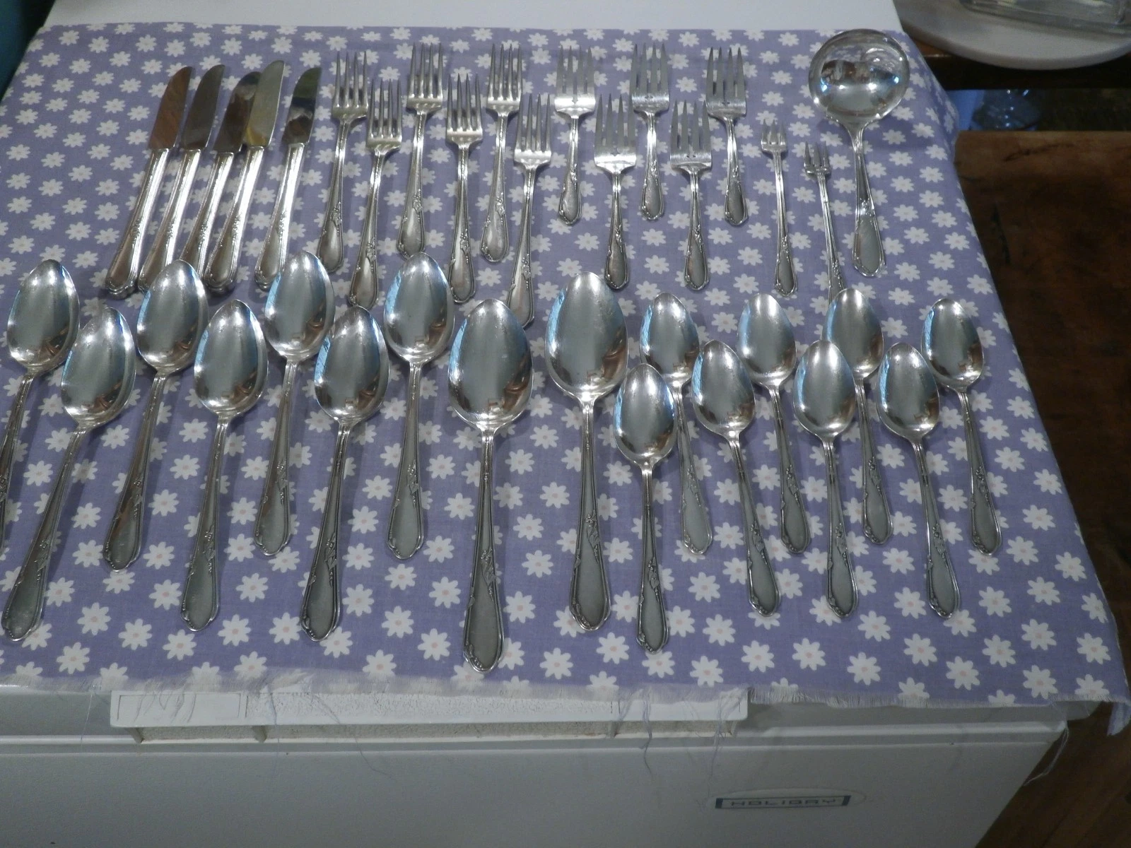 VINTAGE 36 Pc ROGERS ONEIDA FLATWARE SILVER PLATE MEADOWBROOK -1936