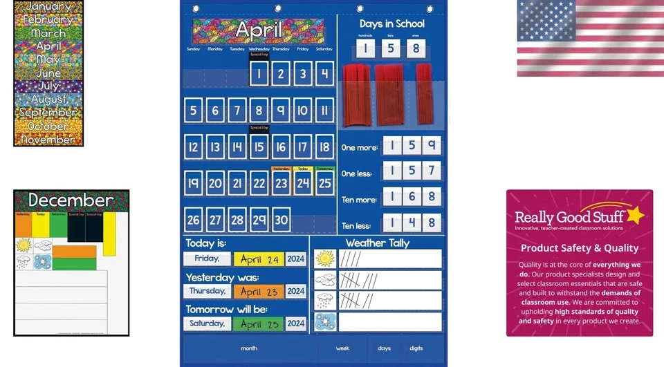 Educational Classroom Poster - Daily Calendar Display New - Image 2 of 4