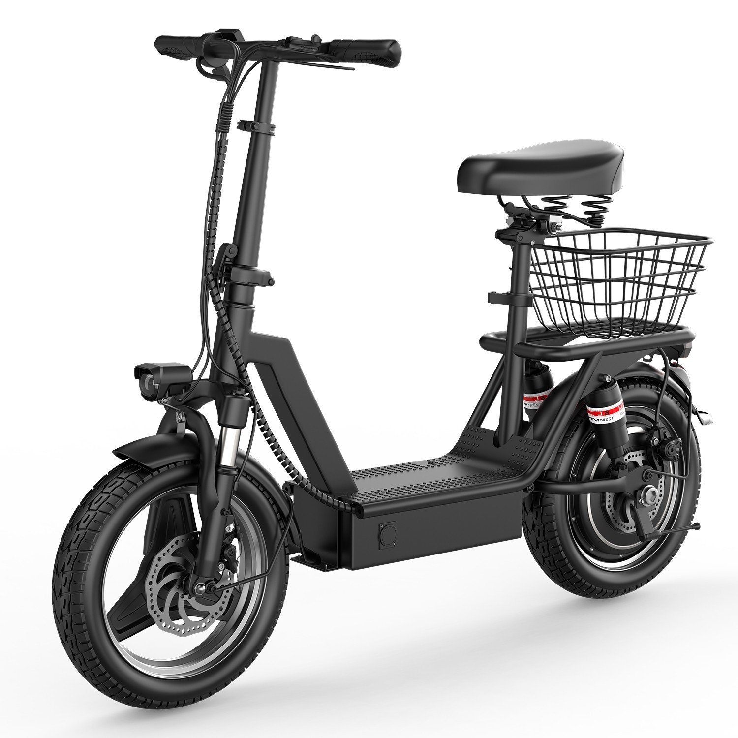 Electric Scooter Adults 25 MPH 43 Miles Range 14'' 1500W E-Scooter with Seat US