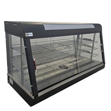 Heated Display Warmer Pie Cabinet Glass Catering 120cm 200L Heittox HDT12B-1