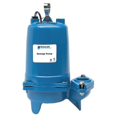 GOULDS WATER TECHNOLOGY WS1534BHF 1-1/2 HP,Sewage Ejector Pump,460VAC 5NXU2