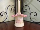 Fenton Bisque Basket Yellow And Pink Ribbed…Take A Look!!  Very Unique Colors!