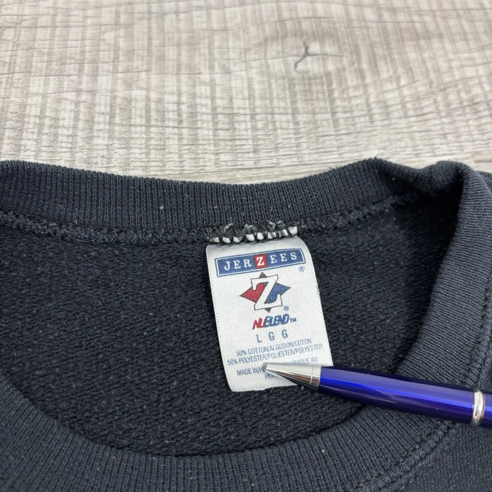 Suéter Jerzees Para Hombres Grande Negro Lobo Vida Silvestre Cuello Redondo Foto 4 de 4