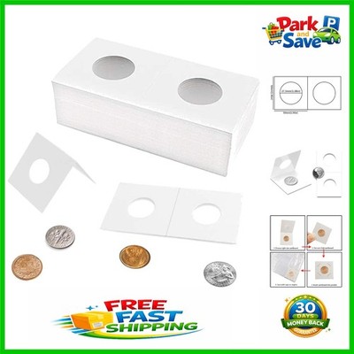 50 Cardboard Coin Flips   Sturdy 27.5mm Holders Ideal for Collectors & Hobbyists