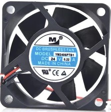 M YM2406PTB1 DC24V 0.22A 6CM 6025 2-wire inverter power supply cooling fan
