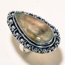 Montana Agate Gemstone Handmade Fashion Ethnic Antique Jewelry Ring 7" SR 388