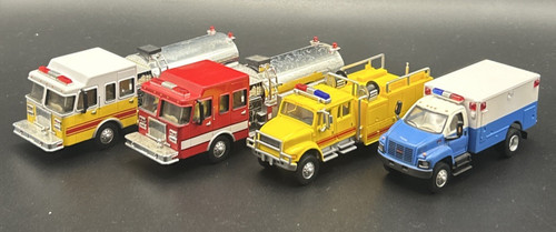 Boley HO Emergency 4 Vehicle Lot Fire Truck Tanker Ambulance Rescue Topkick Used