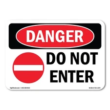 Do Not Enter ANSI OSHA ANSI Danger Sign Metal Plastic Decal