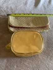 Vintage Estee Lauder 2 Gold Small Makeup Bag
