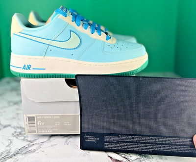Nike Air Force 1 Low GS Glacier Ice Blue Green 314219-431 Size 6Y Women 7.5 NEW
