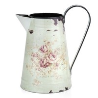 Deko GießKanne Vintage Antik Retro Nostalgie Shabby Motiv BlüTen / BlüTenmuster