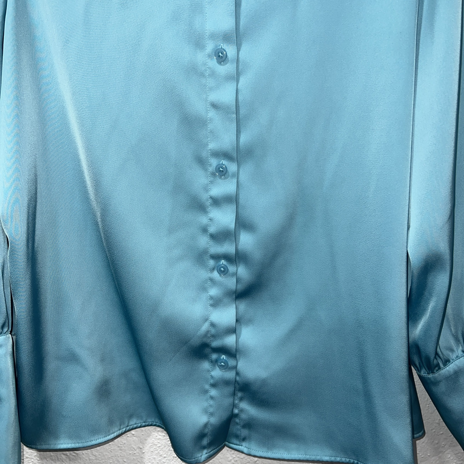 HALOGEN Nordstrom Sz: M Solid Button-Up Shirt - B… - image 3