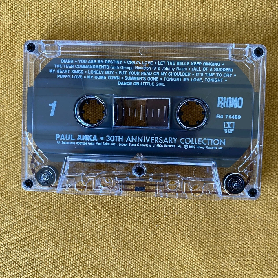30th Anniversary Collection by Paul Anka (Cassette, Nov-1985, Rhino (Label)) - Image 4 of 4