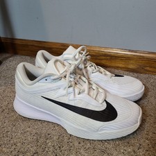 NikeCourt Air Zoom Vapor Pro 3 HC White FZ2161-101 Tennis/Pickleball Shoes Sz 9M