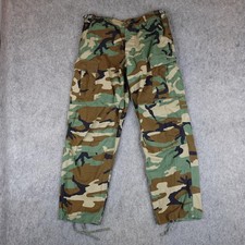 Vintage Military Pants Mens 34x32 Woodland Camo Cargo BDU Ripstop Combat Trouser