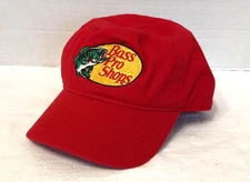 Bass Pro Shops Toddler Snapback Baseball Hat Cap Gone Fishing Red Adjustable