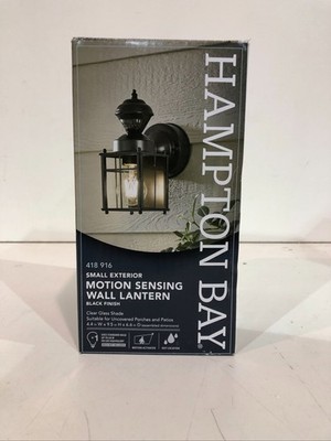 Hampton Bay Bayside Mission 150 Degree Black Motion-Sensing Outdoor Lantern