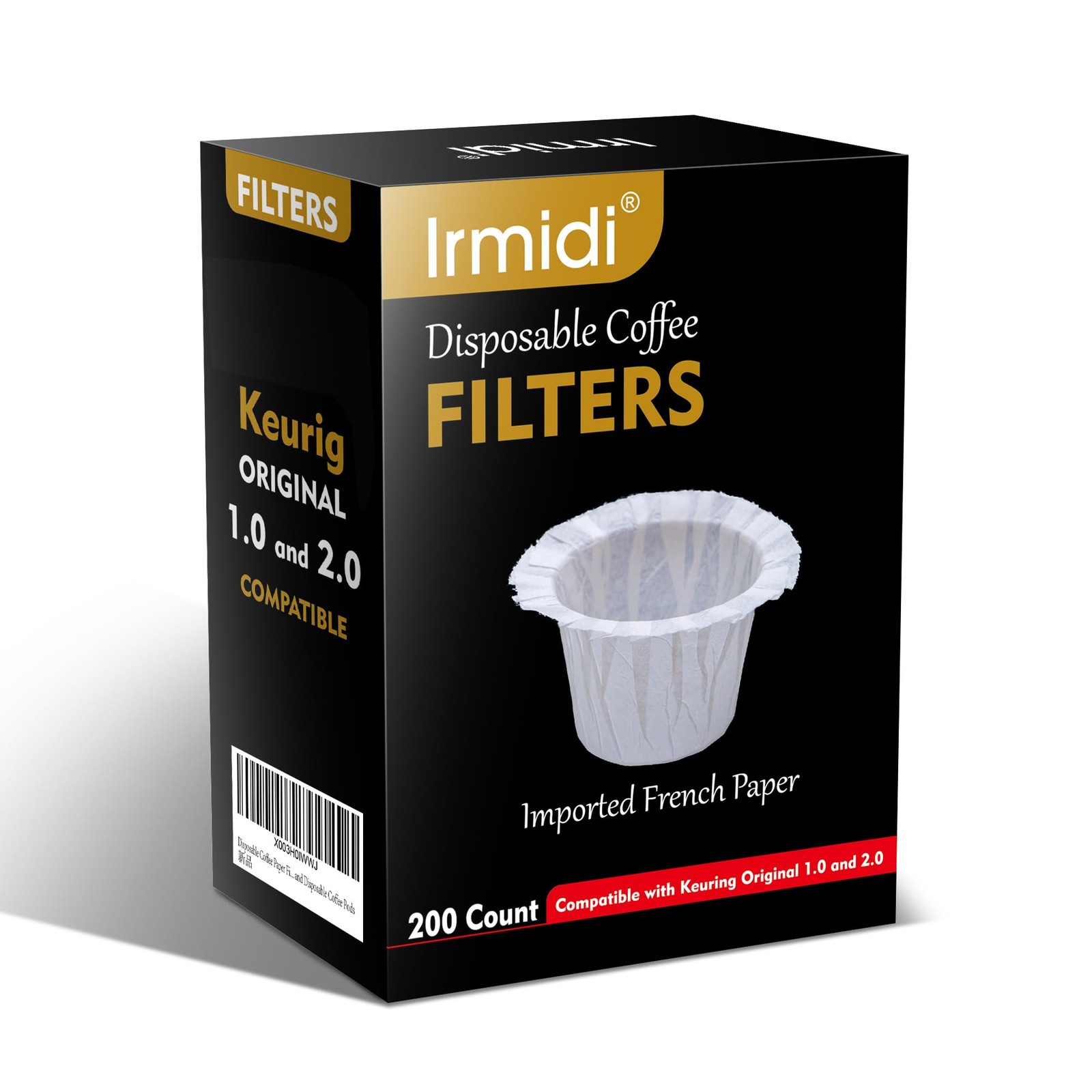 200 Count Disposable Paper Coffee Filters for Single Serve R