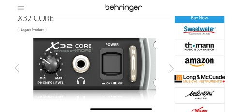 Behringer X32 Core X32c 1U Digital Mixer Rack Mount - Picture 9 of 13