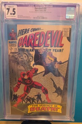 Daredevil #20 CGC 7.5 (Restored Grade) - See description for clarification...