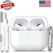 for AirPods Pro 2 Case, Soft Silicone Protective Cover with Keychain and Clea...