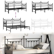 Tagesbett Ausziehbar Metallbett Einzelbett Bettgestell Gästebett Bettrahmen