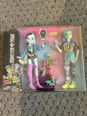 New In Box G3 Monster High Frankie Stein and Deuce Gorgon Coffee Break set